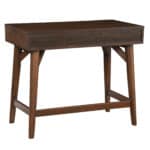36 Inch Brown Wood Writing Desk with Two Drawers