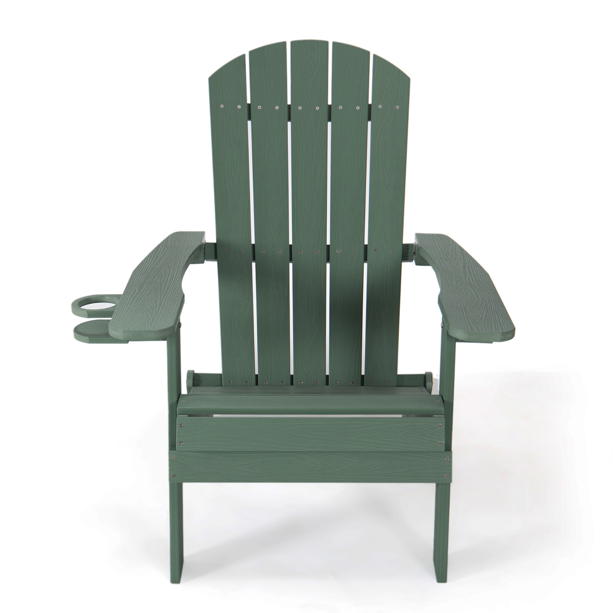 35-Inch Green Heavy Duty Plastic Adirondack Chair for Outdoor Spaces