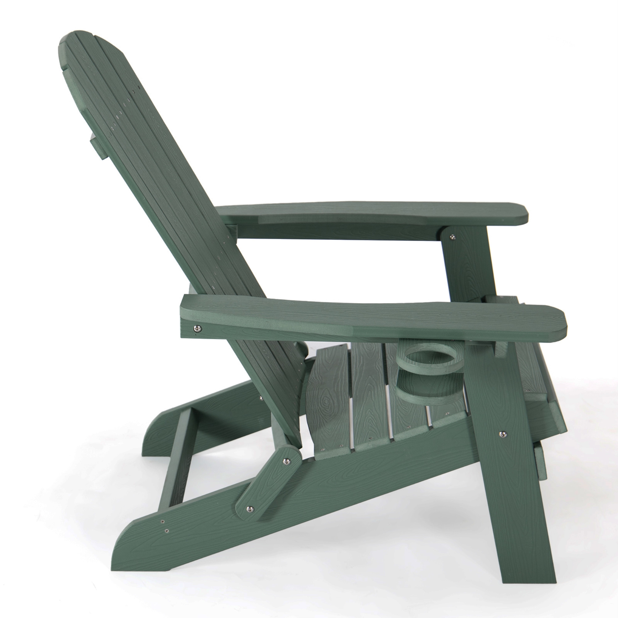35-Inch Green Heavy Duty Plastic Adirondack Chair for Outdoor Spaces
