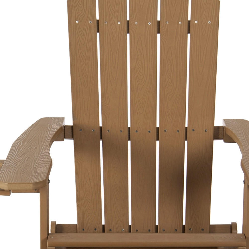 35-Inch Orange Heavy Duty Plastic Adirondack Chair for Outdoors