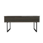 39 Inch Brown and Black Lift Top Coffee Table with Drawer