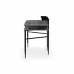 Gray and Black 43-Inch Writing Desk With Storage Drawer