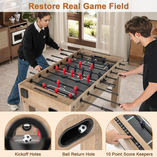 Foosball Table with Legs Cup Holders and Balls (Set of 2)