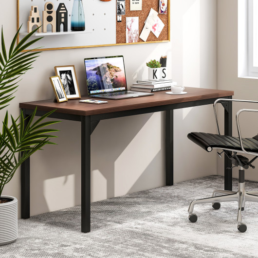 55 Inch Modern Conference Table with Sturdy Metal Frame