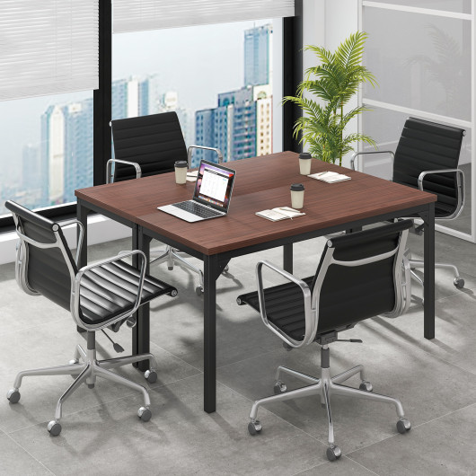55 Inch Modern Conference Table with Sturdy Metal Frame - Image 2