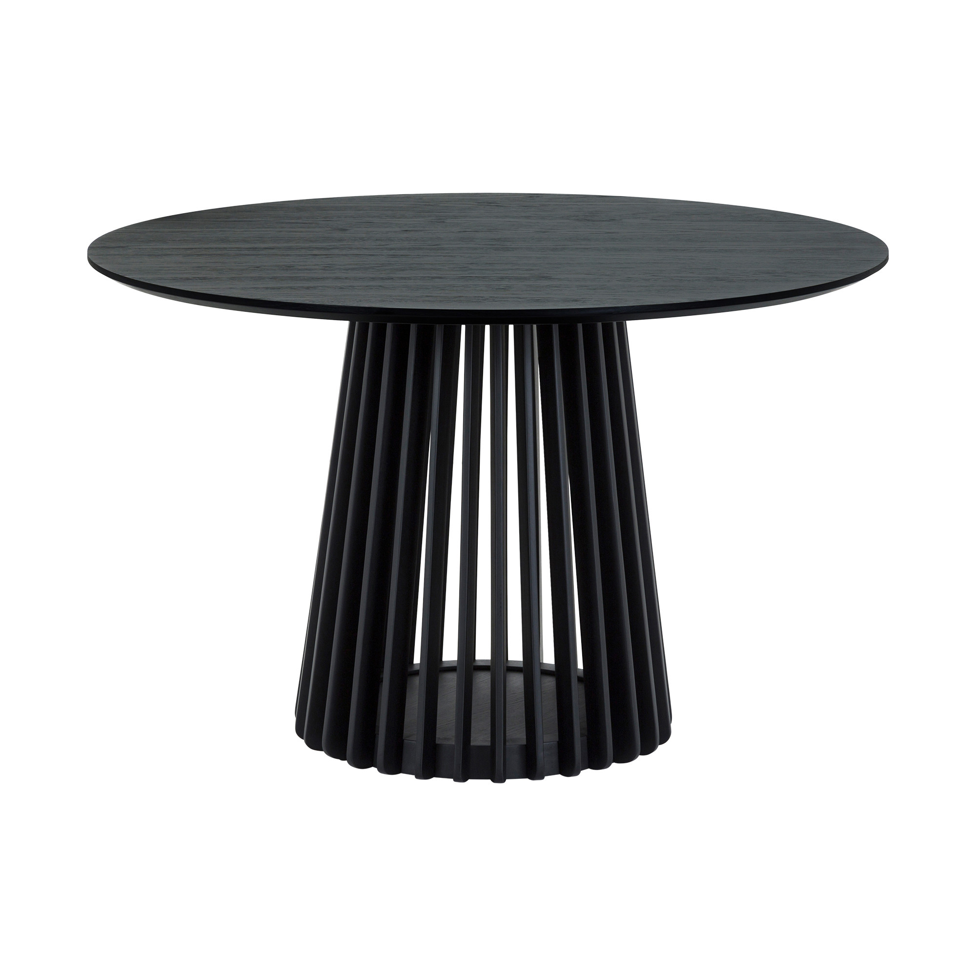 47 Modern Black Round Dining Set with Sideboard, Set of 6