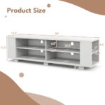 59 Inch Wood TV Stand with Storage and Cable Management