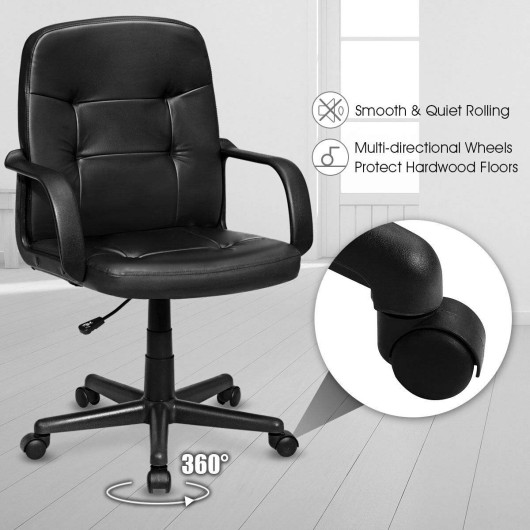 Ergonomic High Back Office Chair with Adjustable Height and Wheels
