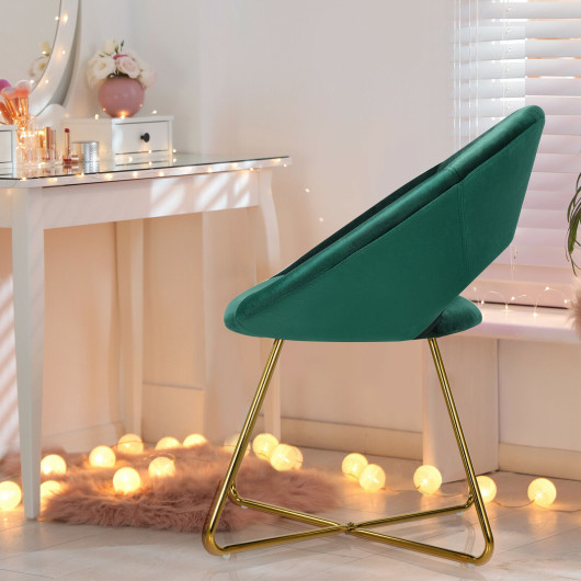 Velvet Accent Chair with Gold Legs and Ergonomic Design - Image 6