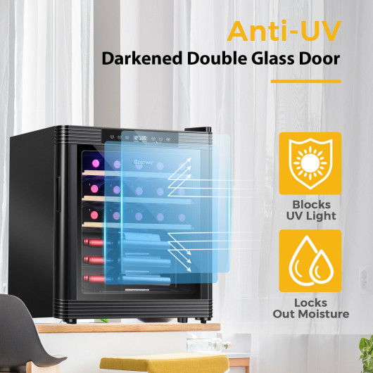 21 Bottle Wine Cooler with Digital Control and UV Protection