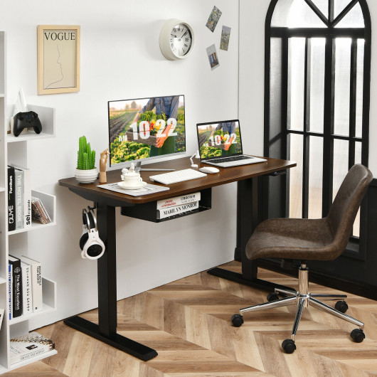 Electric Height Adjustable Sit to Stand Desk with USB Port