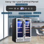 Dual Zone Wine and Beverage Cooler with Digital Controls