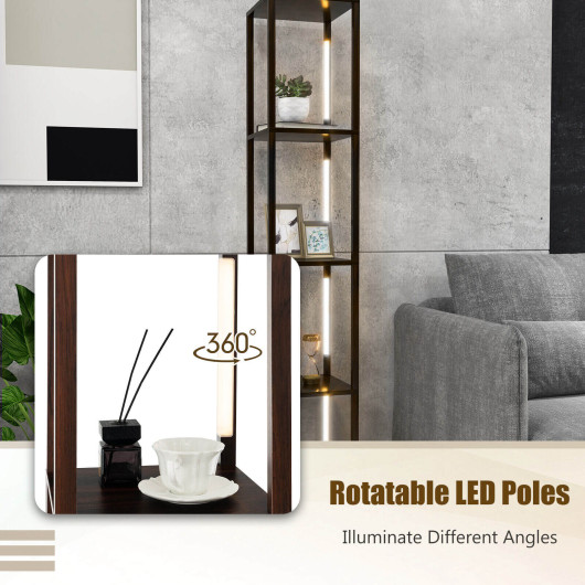 64 Inch Modern Floor Lamp with Shelves and Dimmable LED Bulbs - Image 12