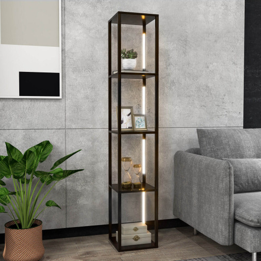 64 Inch Modern Floor Lamp with Shelves and Dimmable LED Bulbs - Image 13