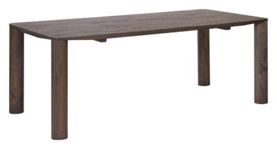 Espresso Wood Dining Table with Rubberwood Frame