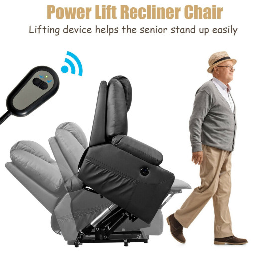 Electric Power Lift Recliner with Massage, Heat, and USB Port - Image 6