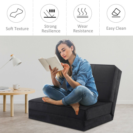 Convertible Folding Sofa Sleeper Chair with Adjustable Positions