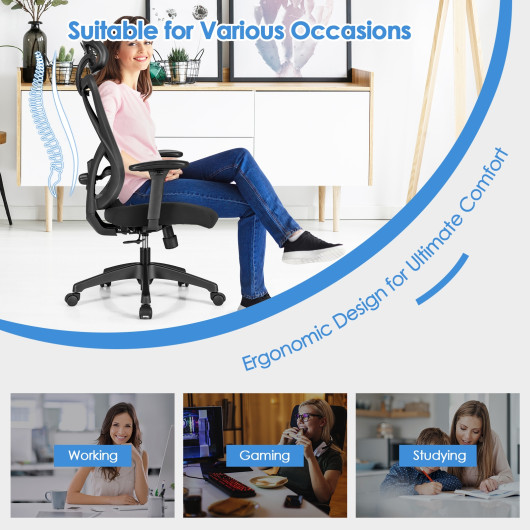 Ergonomic High Back Mesh Office Chair with Adjustable Lumbar Support - Image 5