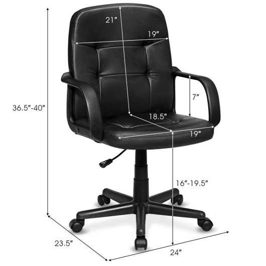 Ergonomic High Back Office Chair with Adjustable Height and Wheels