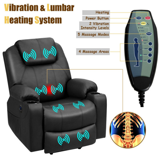 Electric Power Lift Recliner with Massage, Heat, and USB Port - Image 7