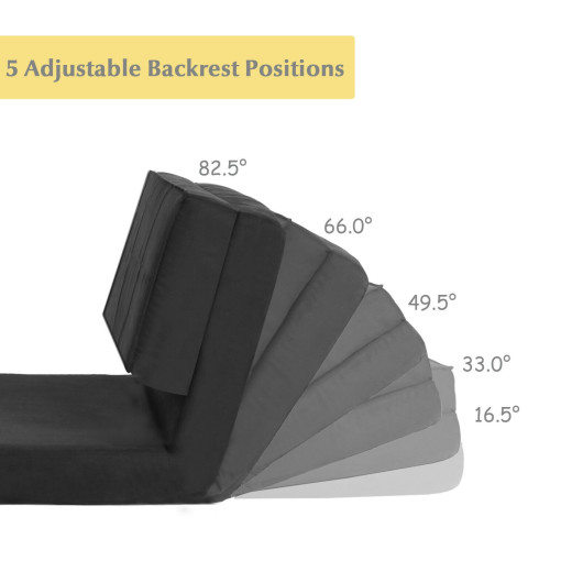 Convertible Folding Sofa Sleeper Chair with Adjustable Positions