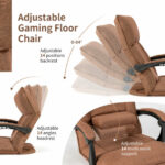 Adjustable 14-Position Floor Sofa Chair with Armrests and Pillow