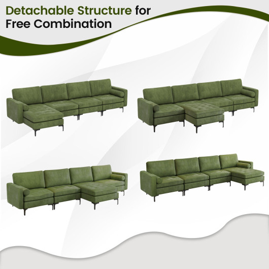 Modular L Shaped Sectional Sofa with Storage and USB Ports