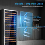 Dual Zone Wine Cooler Refrigerator with Temperature Control (154 Bottles)