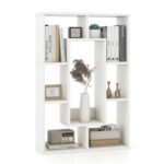 7-Cube Geometric Bookshelf Modern Open Storage and Display Unit