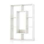 7-Cube Geometric Bookshelf Modern Open Storage and Display Unit