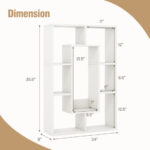 7-Cube Geometric Bookshelf Modern Open Storage and Display Unit