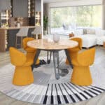 Convertible Burl Wood Dining and Poker Table with Storage