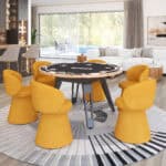 Convertible Burl Wood Dining and Poker Table with Storage