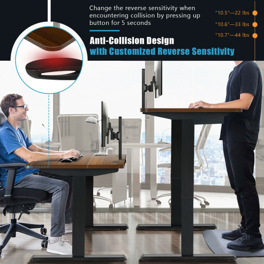Electric Height Adjustable Sit to Stand Desk with USB Port