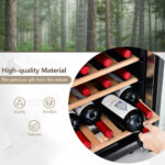 Dual Zone Wine Cooler Refrigerator with 8 Shelves (43 Bottles)