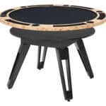 Convertible Burl Wood Dining and Poker Table with Storage