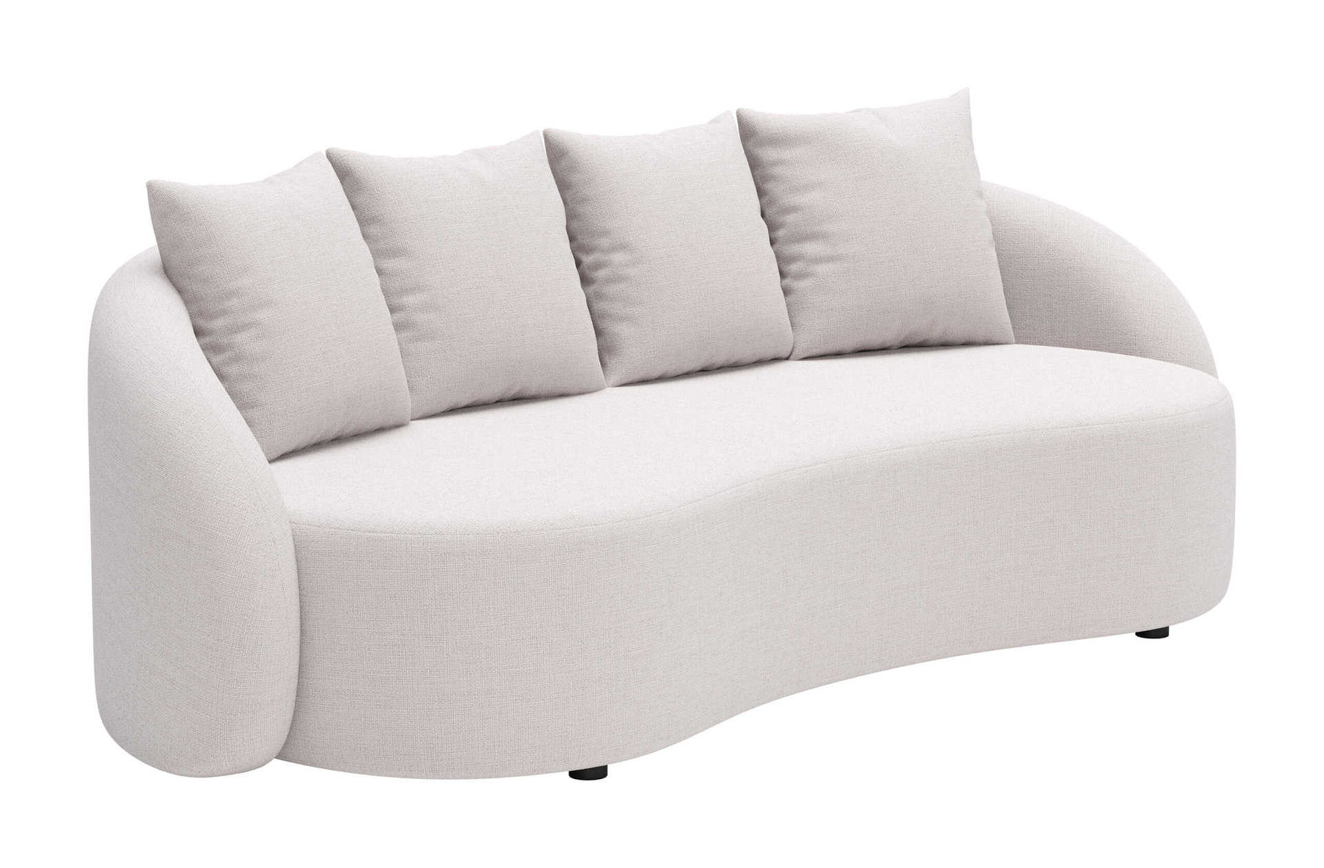 Beige Outdoor Sofa with Aluminum Frame and Weather Resistant Cushions