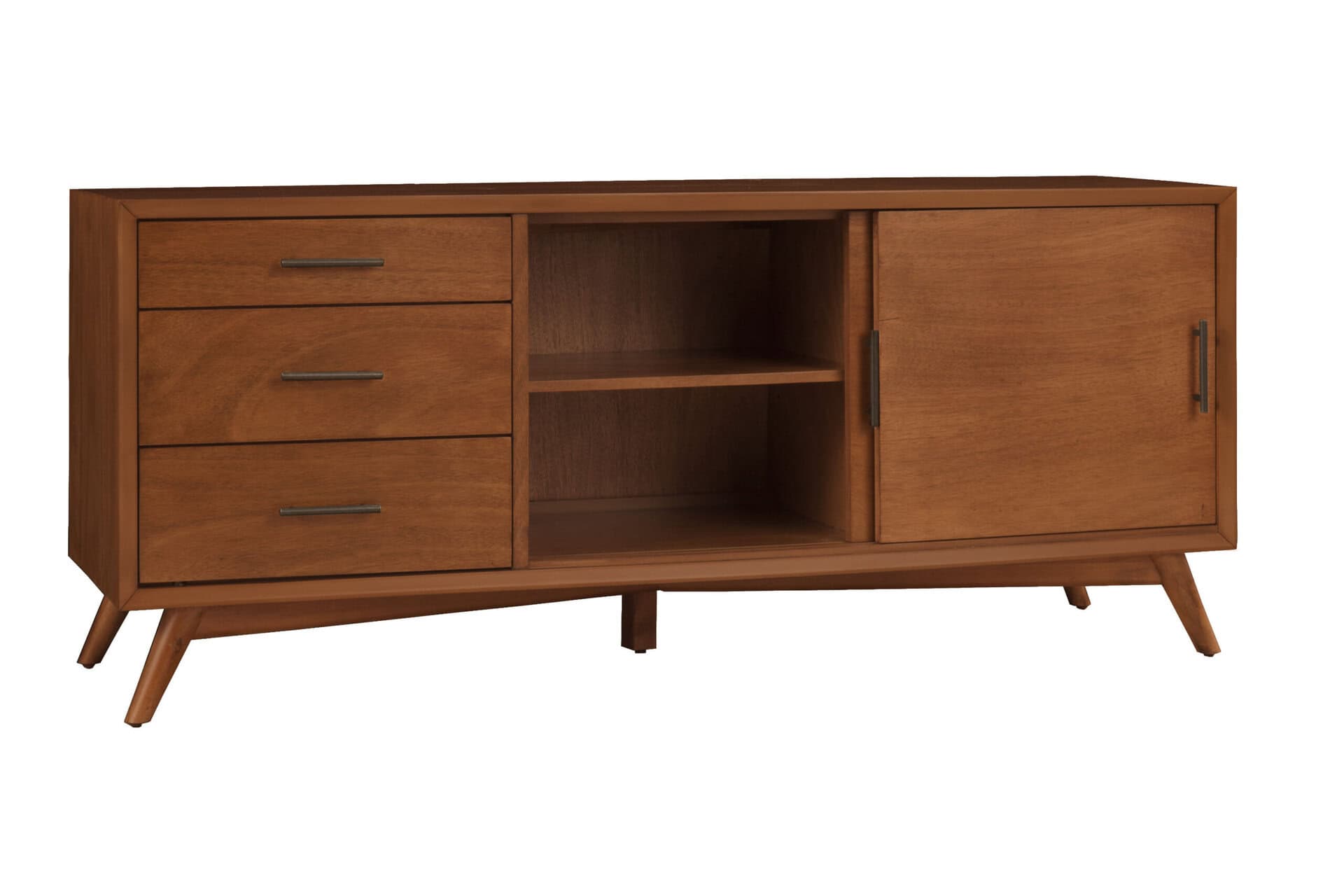Acorn Mid Century Mahogany TV Console With Storage