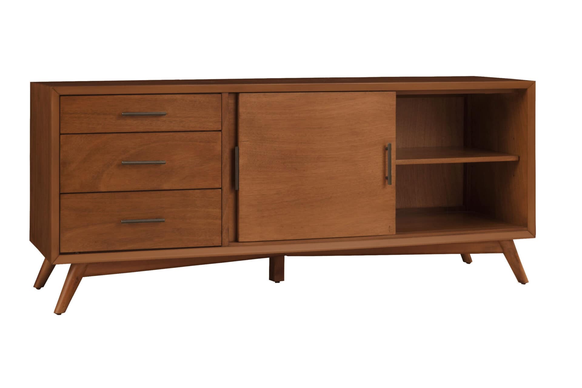 Acorn Mid Century Mahogany TV Console With Storage - Image 7