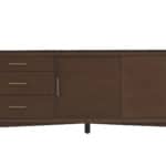 Walnut Mid Century Modern Mahogany TV Console With Storage