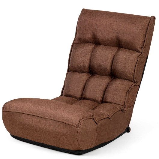 Adjustable Folding Floor Chair with 4 Reclining Positions