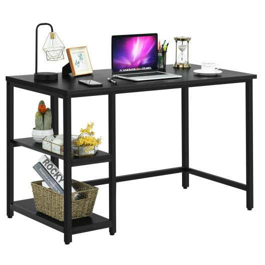47 Inch Black Computer Desk with Adjustable Shelf - Image 4