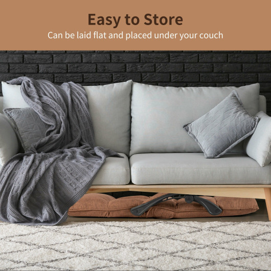 Adjustable 14-Position Floor Sofa Chair with Armrests and Pillow - Image 2