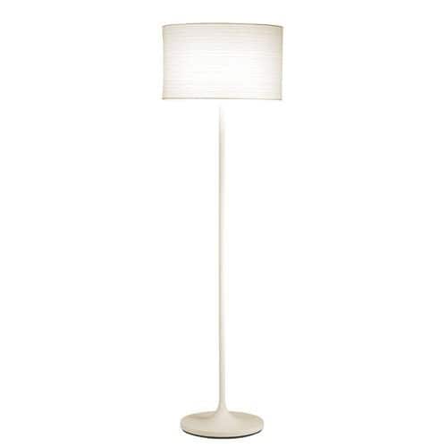 Modern Floor Lamp with White Japanese Paper Drum Shade