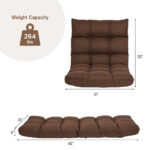 Adjustable 14-Position Floor Gaming Sofa Chair with Ergonomic Backrest