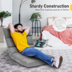 Adjustable 14-Position Floor Gaming Sofa Chair with Ergonomic Backrest