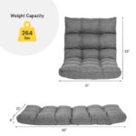 Adjustable 14-Position Floor Gaming Sofa Chair with Ergonomic Backrest