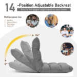 Adjustable 14-Position Floor Gaming Sofa Chair with Ergonomic Backrest