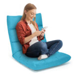 Adjustable 14-Position Floor Gaming Sofa Chair with Ergonomic Backrest