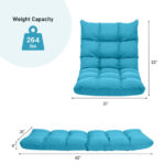 Adjustable 14-Position Floor Gaming Sofa Chair with Ergonomic Backrest